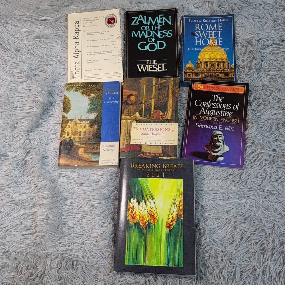 Lot of 7 Books Catholic Religious Augustine Literature Mass Propers